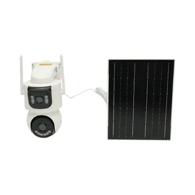 Camera supraveghere 4G cu panou solar 7.6W incarcare rapida, lentila duala 4MP, PTZ 360°, detectie umana Ai, night vision color si aplicatie iCSee Breckner Germany - imagine 2