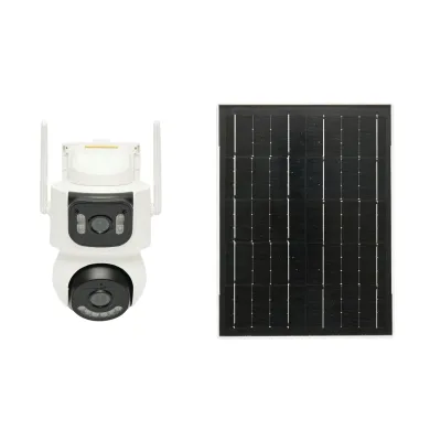 Camera supraveghere 4G cu panou solar 7.6W incarcare rapida, lentila duala 4MP, PTZ 360°, detectie umana Ai, night vision color si aplicatie iCSee Breckner Germany