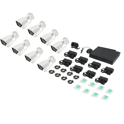 Sistem supraveghere 8 camere 3MP FHD, WIFI P2P, rotativa 360 PTZ cu senzor de miscare, alarma, night vision si aplicatie XMeye