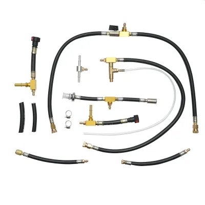 Trusa tester presiune sistem injectie benzina cu 2 manometre, adaptoare universale Breckner Germany - imagine 6