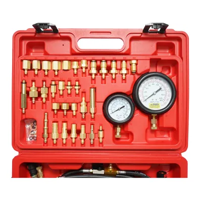 Trusa tester presiune sistem injectie benzina cu 2 manometre, adaptoare universale Breckner Germany - imagine 4