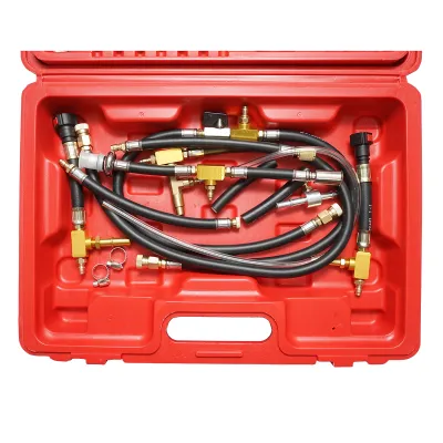 Trusa tester presiune sistem injectie benzina cu 2 manometre, adaptoare universale Breckner Germany - imagine 5