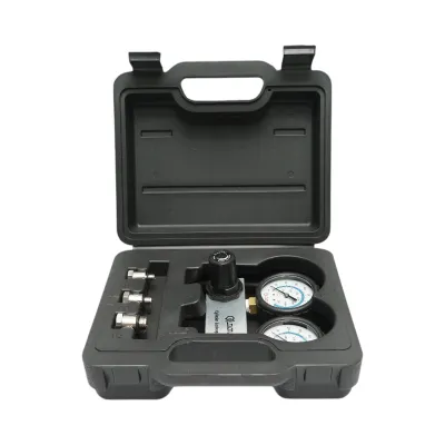 Trusa tester etansare compresie cilindru motor benzina, 3 adaptoare 10, 12, 18mm, furtun 600mm Breckner Germany