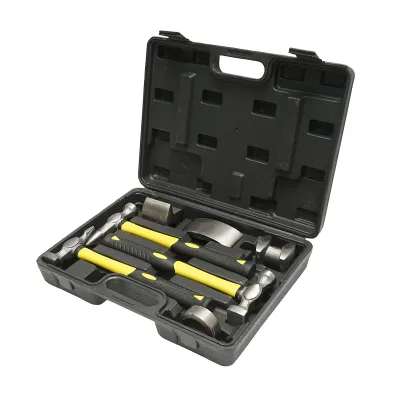 Trusa tinichigerie auto cu ciocane si nicovale 7 piese Breckner Germany - imagine 2