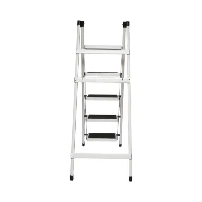 Scara metalica pliabila, 5 trepte cauciuc antiderapant, inaltime 154cm, sarcina maxima 150Kg - imagine 7