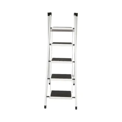Scara metalica pliabila, 5 trepte cauciuc antiderapant, inaltime 154cm, sarcina maxima 150Kg - imagine 6