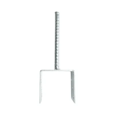 Papuc reazem cu tija 101x60x102mm, grosime 4mm, otel zincat - imagine 5