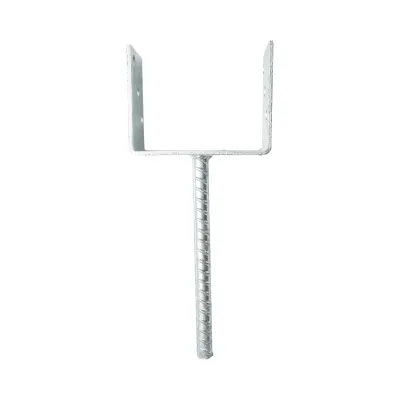 Papuc reazem cu tija 121x60x102mm, grosime 4mm, otel zincat - imagine 6