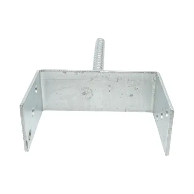 Papuc reazem cu tija 151x60x125mm, grosime 4mm, otel zincat - imagine 3