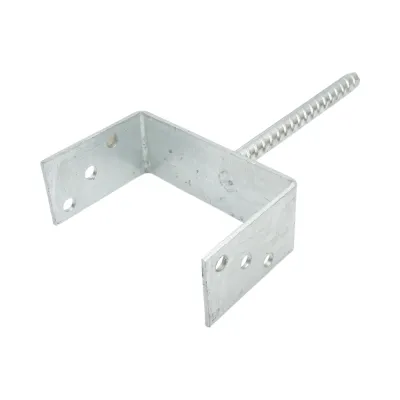 Papuc reazem cu tija 151x60x125mm, grosime 4mm, otel zincat - imagine 2