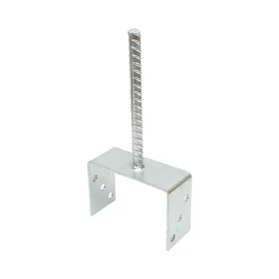 Papuc reazem cu tija 141x60x102mm, grosime 4mm, otel zincat - imagine 3