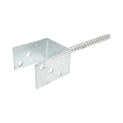 Papuc reazem cu tija 81x60x102mm, grosime 4mm, otel zincat - imagine 2