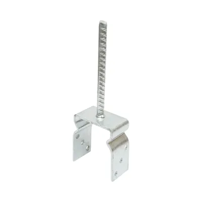 Papuc reazem cu tija 101x60x125mm, grosime 5mm, otel zincat - imagine 3