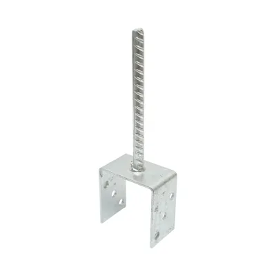 Papuc reazem cu tija 91x60x102mm, grosime 4mm, otel zincat - imagine 3
