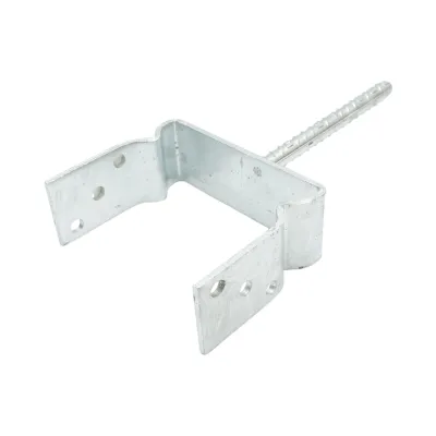 Papuc reazem cu tija 151x60x125mm, grosime 5mm, otel zincat - imagine 2