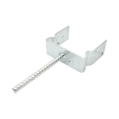 Papuc reazem cu tija 151x60x125mm, grosime 5mm, otel zincat