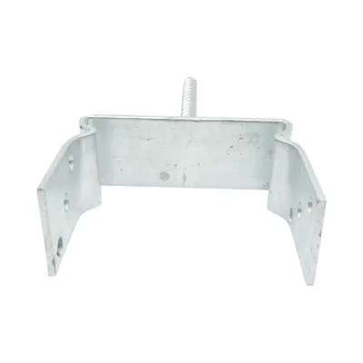 Papuc reazem cu tija 151x60x125mm, grosime 5mm, otel zincat - imagine 3