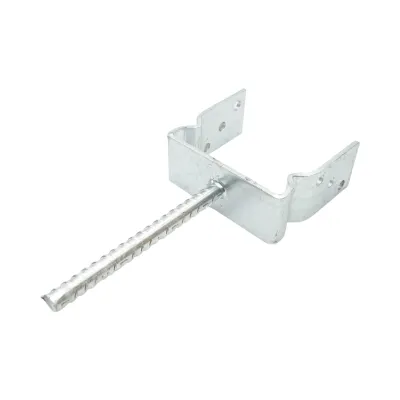 Papuc reazem cu tija 141x60x125mm, grosime 5mm, otel zincat