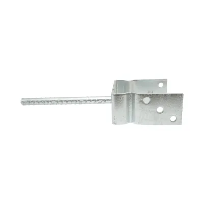 Papuc reazem cu tija 141x60x125mm, grosime 5mm, otel zincat - imagine 2