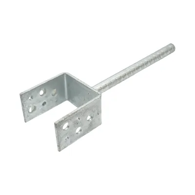 Papuc reazem cu tija 71x50x80mm, grosime 4mm, otel zincat - imagine 2
