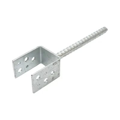 Papuc reazem cu tija 61x50x80mm, grosime 4mm, otel zincat - imagine 2
