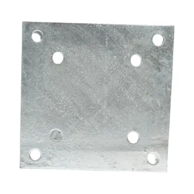 Suport stalp patrat aplicat 101x101x150mm, grosime 2mm, otel zincat - imagine 4
