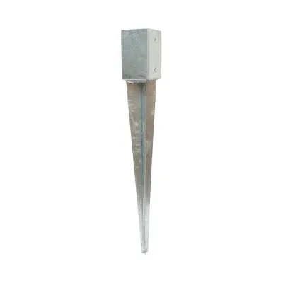 Suport stalp tip tarus 91x91x750mm, grosime 2mm, otel zincat - imagine 2