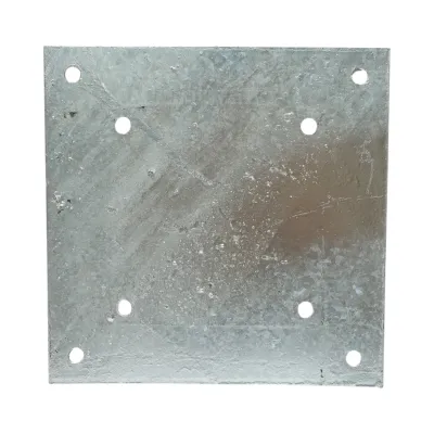 Suport stalp patrat aplicat 141x141x150mm, grosime 2mm, otel zincat - imagine 4