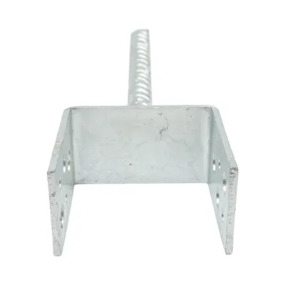 Papuc reazem cu tija 81x50x80mm, grosime 4mm, otel zincat - imagine 2
