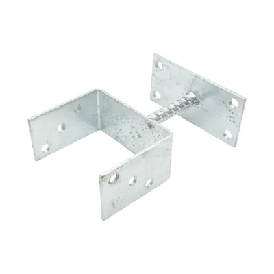 Papuc reazem cu talpa fixa 121x60x102mm, grosime 5mm, otel zincat - imagine 2