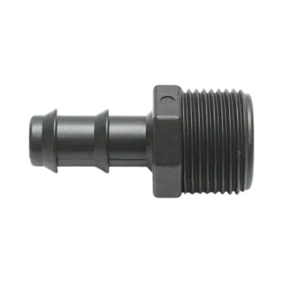 Racord drept picurare D16mm filet exterior 3/4 pentru tub, furtun irigare