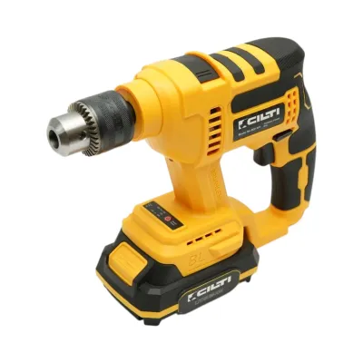Bormasina cu percutie 720W cu 2 acumulatori 21V, 2Ah Li-ion, LED, brushless, mandrina 13mm, 2 trepte viteza, turatie 0-1700rpm - imagine 2