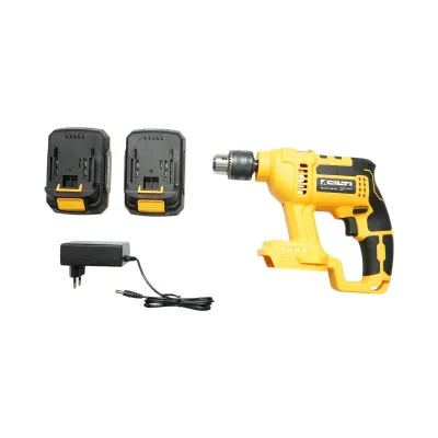 Bormasina cu percutie 720W cu 2 acumulatori 21V, 2Ah Li-ion, LED, brushless, mandrina 13mm, 2 trepte viteza, turatie 0-1700rpm - imagine 3
