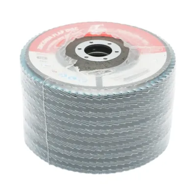 Disc lamelar abraziv cu zirconiu 125x22.23mm T29 R80 pentru slefuire, polizare metal si inox - imagine 3