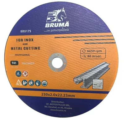 Disc taiere inox si metal T41 230x2.0x22.23mm pentru flex