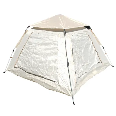 Cort camping 2 persoane pliabil automat pop-up, deschidere 4 parti, plasa anti-insecte, impermeabil 240x240x155cm
