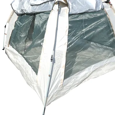 Cort camping 2 persoane pliabil automat pop-up, deschidere 4 parti, plasa anti-insecte, impermeabil 240x240x155cm - imagine 5