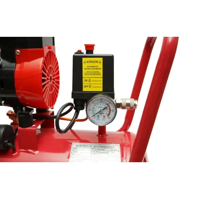Compresor aer 24L, motor 2 cilindri 1kW/1.3CP, presiune maxima 8 bar, volum aer aspirat 130 L/min Breckner Germany - imagine 11