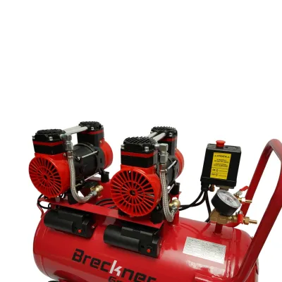 Compresor aer 50L fara ulei silentios, 2 motoare 4 cilindri 1.5kW/2CP, presiune maxima 8 bar, volum aer aspirat 250L/min - imagine 8