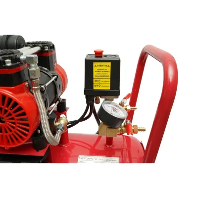 Compresor aer 50L fara ulei silentios, 2 motoare 4 cilindri 1.5kW/2CP, presiune maxima 8 bar, volum aer aspirat 250L/min - imagine 10