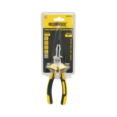 Cleste patent cu varf lung ascutit 200mm profesional Cr-V Crownman - imagine 2