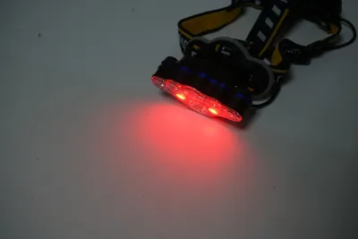 Lanterna frontala de cap cu 8 LED-uri, 3 moduri iluminare, baterie 2200mAh reincarcabila USB Crownman - imagine 7