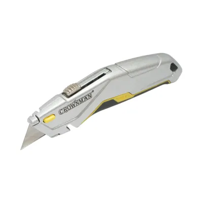 Cutit cutter profesional cu lama otel 19mm SK5 retractabila, corp aluminiu Heavy Duty Crownman