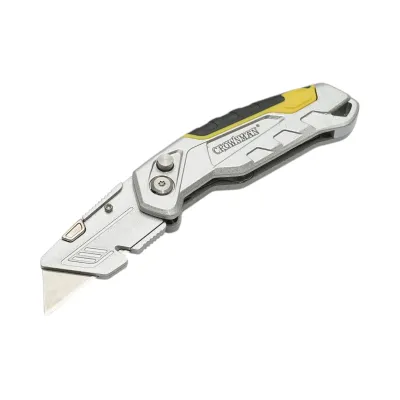 Cutit cutter profesional pliabil cu lama otel 19mm SK5, corp aluminiu Heavy Duty Crownman - imagine 6