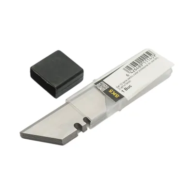 Set 10 lame cutter trapezoidale profesionale 19x61mm din otel SK5 Crownman