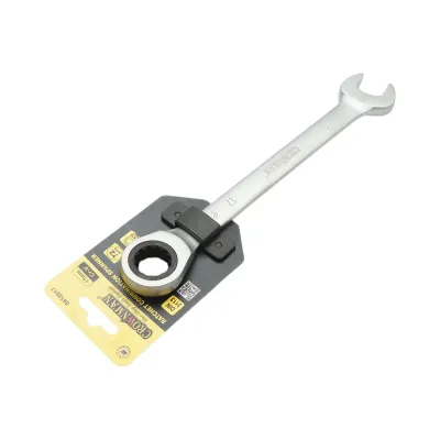 Cheie combinata fixa si inelara cu clichet 17mm Cr-V Crownman - imagine 2