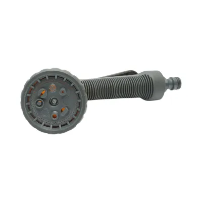 Set pistol de stropit reglabil 8 moduri cu 2 conectori 1/2 si adaptor 1/2-3/4 pentru furtun gradina Crownman - imagine 3