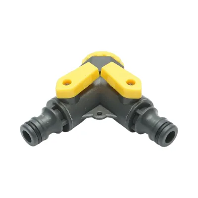 Conector rapid 2 cai furtun gradina 1/2-3/4 Crownman - imagine 4