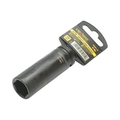 Cheie tubulara de impact lunga 19mm, patrat 1/2 inch Cr-Mo Crownman - imagine 2