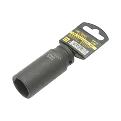 Cheie tubulara de impact lunga 24mm, patrat 1/2 inch Cr-Mo Crownman - imagine 2
